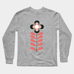 Retro Minimalistic Flower Long Sleeve T-Shirt